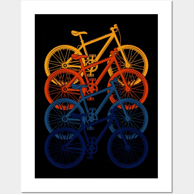 Cycling Colorful Bicycle Wall Art by ShirtsShirtsndmoreShirts